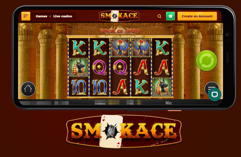 automaty book of ra w aplikacji mobilnej smokace-casino